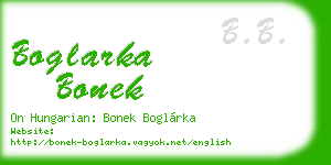 boglarka bonek business card